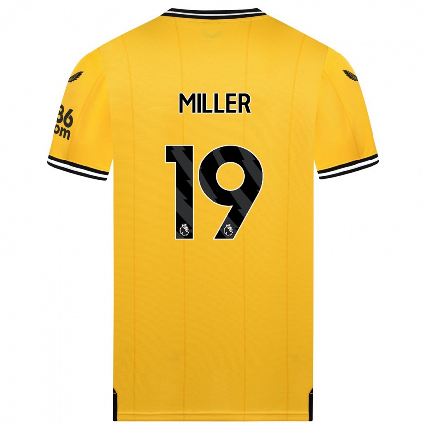 Vaikiškas Ali Miller #19 Geltona Namų Marškinėliai 2023/24 T-Shirt