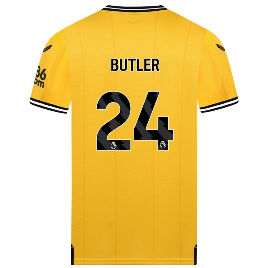 Vaikiškas Elli Butler #24 Geltona Namų Marškinėliai 2023/24 T-Shirt