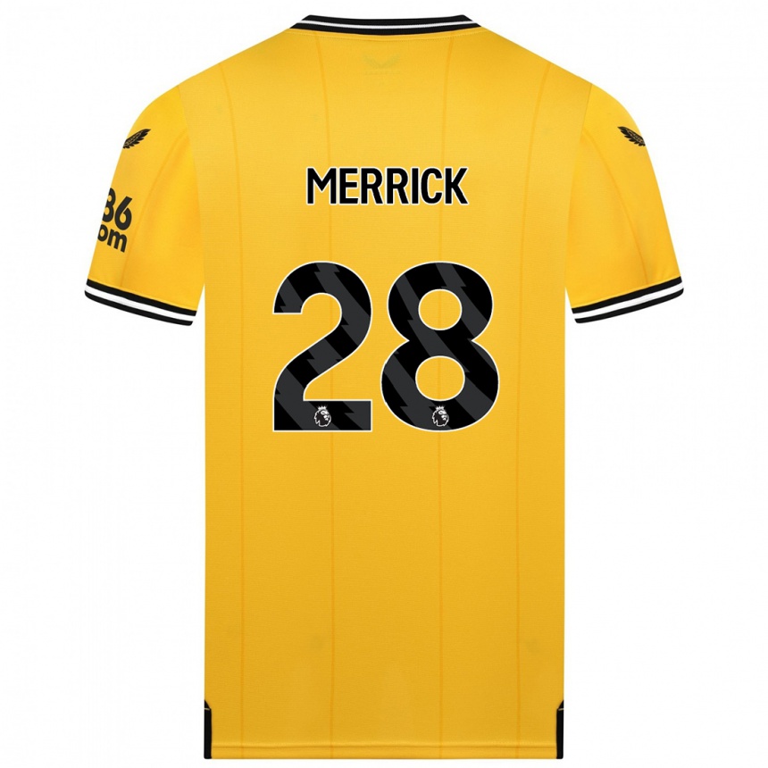 Vaikiškas Beth Merrick #28 Geltona Namų Marškinėliai 2023/24 T-Shirt