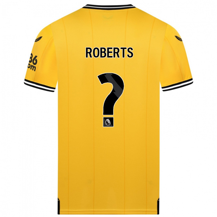 Vaikiškas Tyler Roberts #0 Geltona Namų Marškinėliai 2023/24 T-Shirt