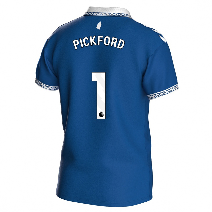 Vaikiškas Pickford #1 Karališkai Mėlyna Namų Marškinėliai 2023/24 T-Shirt