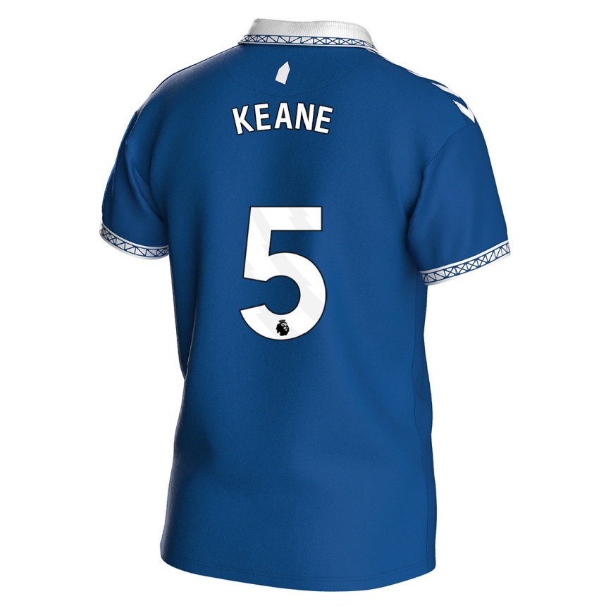 Vaikiškas Michael Keane #5 Karališkai Mėlyna Namų Marškinėliai 2023/24 T-Shirt