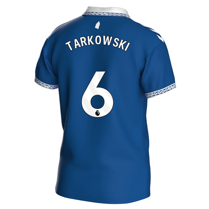 Vaikiškas James Tarkowski #6 Karališkai Mėlyna Namų Marškinėliai 2023/24 T-Shirt