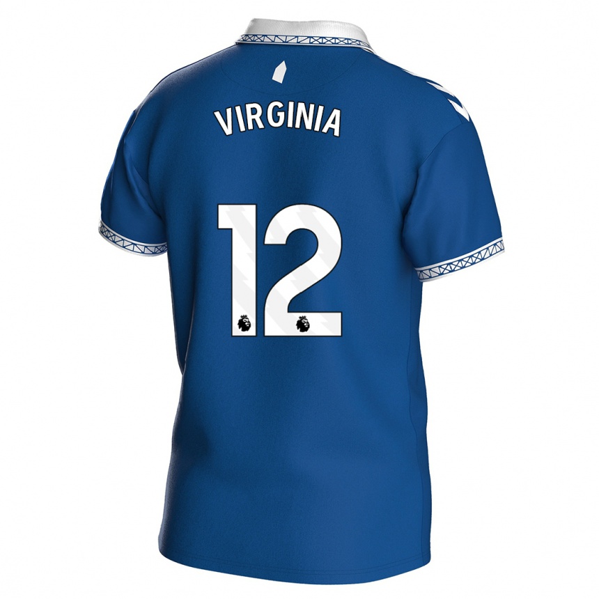 Vaikiškas João Virgínia #12 Karališkai Mėlyna Namų Marškinėliai 2023/24 T-Shirt