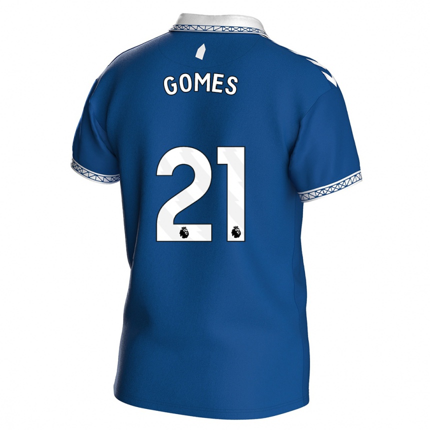 Vaikiškas André Gomes #21 Karališkai Mėlyna Namų Marškinėliai 2023/24 T-Shirt