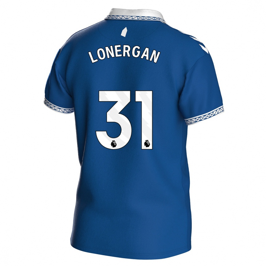 Vaikiškas Andy Lonergan #31 Karališkai Mėlyna Namų Marškinėliai 2023/24 T-Shirt