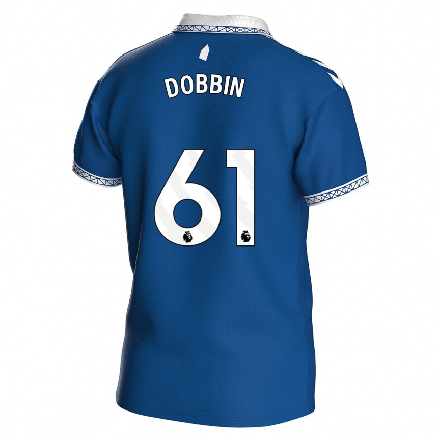 Vaikiškas Lewis Dobbin #61 Karališkai Mėlyna Namų Marškinėliai 2023/24 T-Shirt