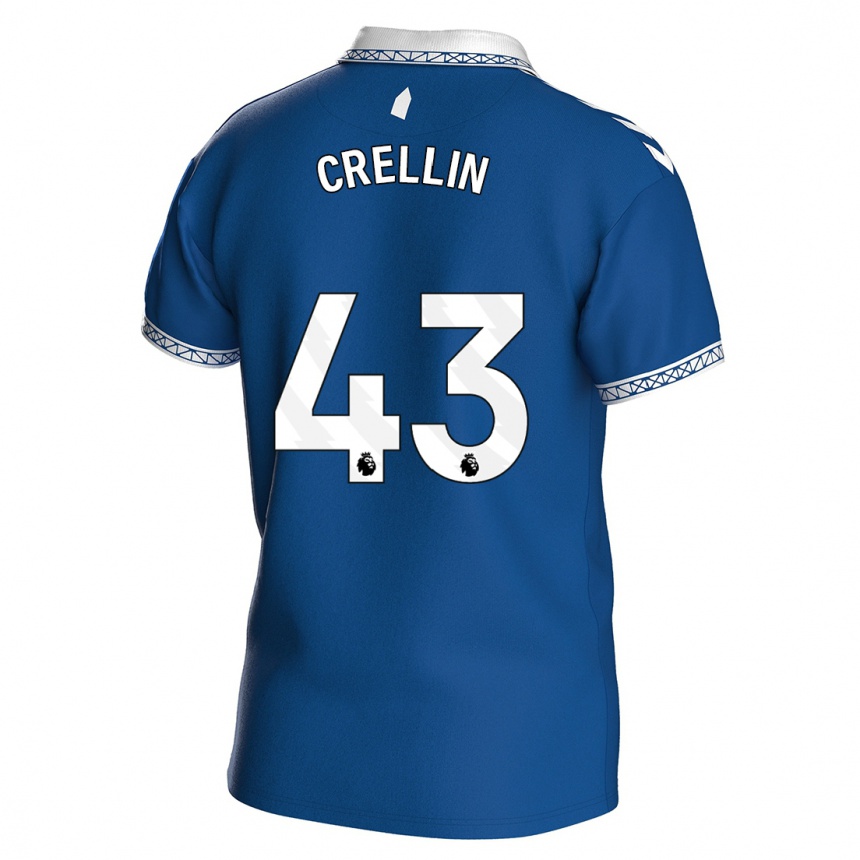 Vaikiškas Billy Crellin #43 Karališkai Mėlyna Namų Marškinėliai 2023/24 T-Shirt