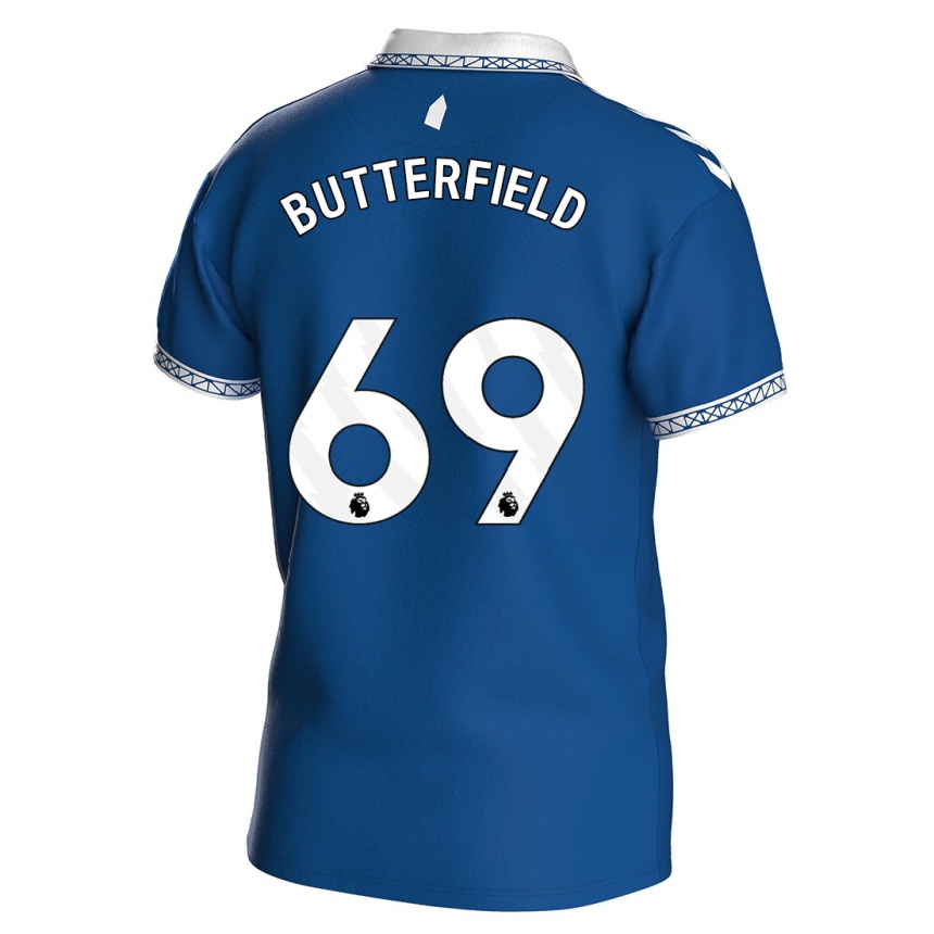 Vaikiškas Luke Butterfield #69 Karališkai Mėlyna Namų Marškinėliai 2023/24 T-Shirt