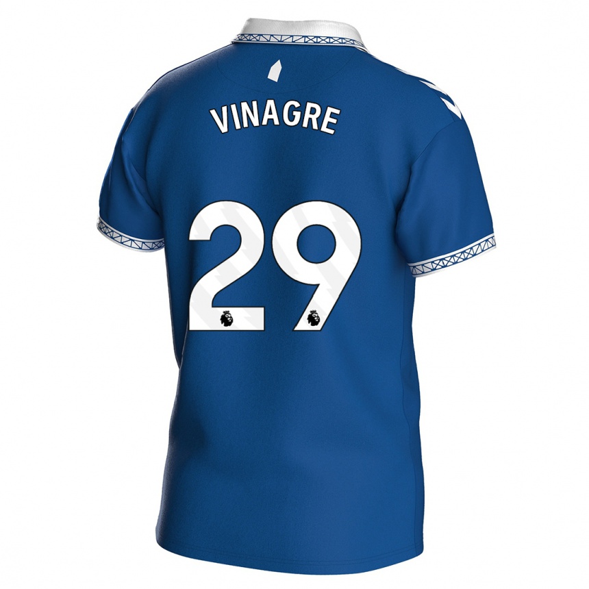 Vaikiškas Ruben Vinagre #29 Karališkai Mėlyna Namų Marškinėliai 2023/24 T-Shirt