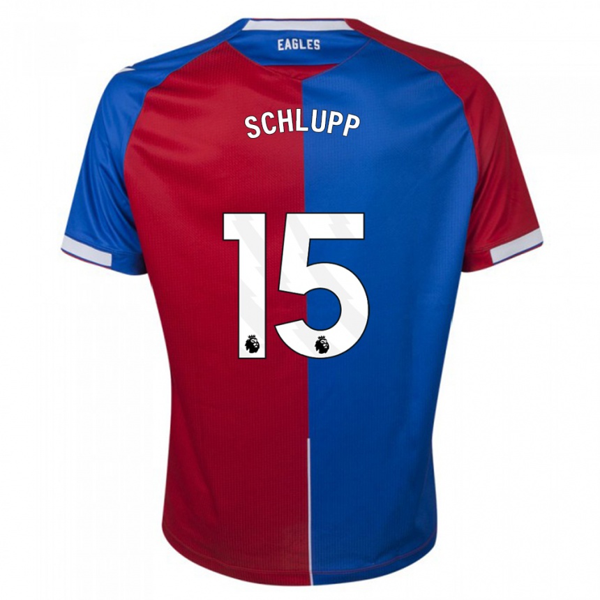 Vaikiškas Jeffrey Schlupp #15 Raudona Melyna Namų Marškinėliai 2023/24 T-Shirt