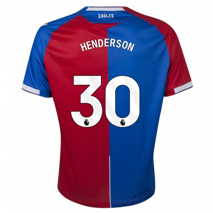 Vaikiškas Dean Henderson #30 Raudona Melyna Namų Marškinėliai 2023/24 T-Shirt