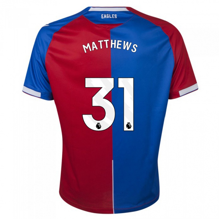 Vaikiškas Remi Matthews #31 Raudona Melyna Namų Marškinėliai 2023/24 T-Shirt