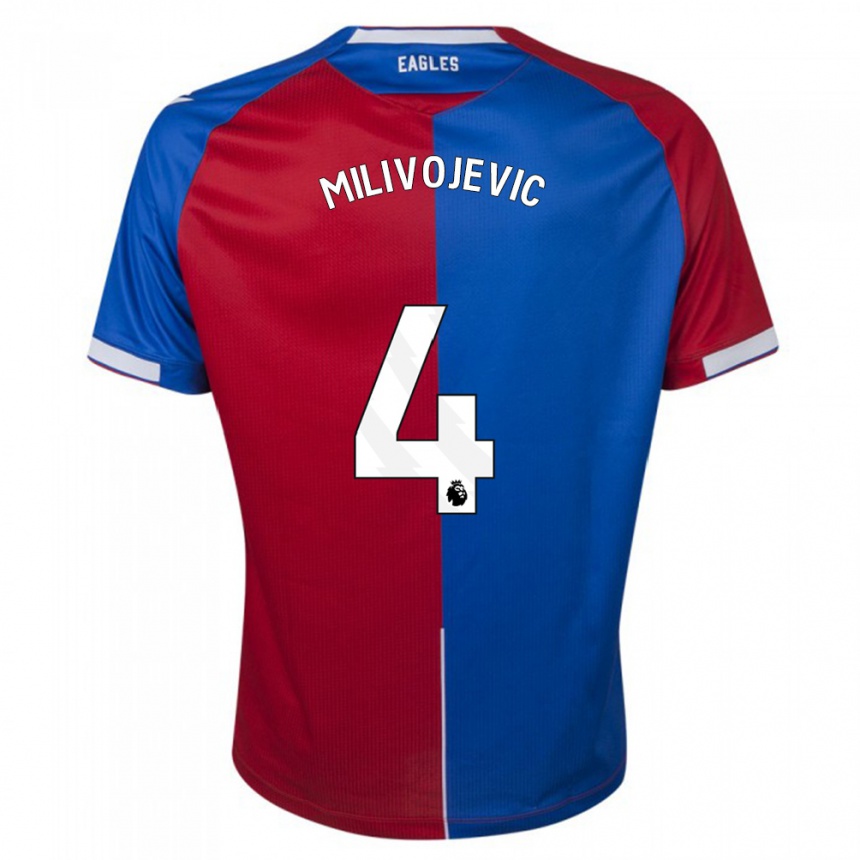 Vaikiškas Luka Milivojevic #4 Raudona Melyna Namų Marškinėliai 2023/24 T-Shirt