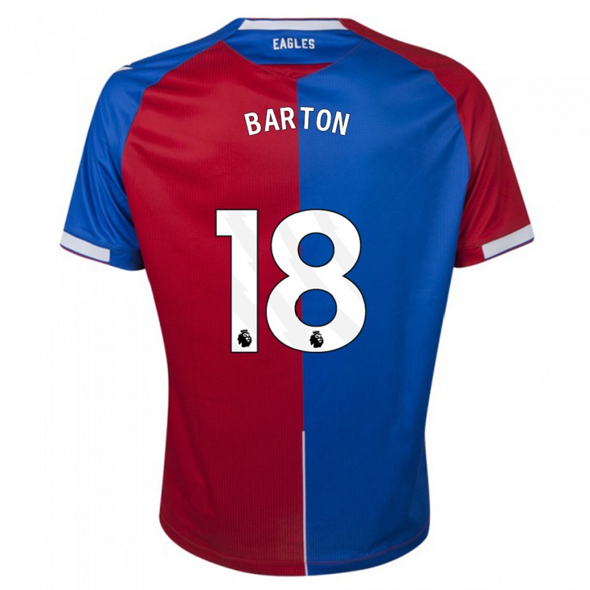 Vaikiškas Kirsty Barton #18 Raudona Melyna Namų Marškinėliai 2023/24 T-Shirt