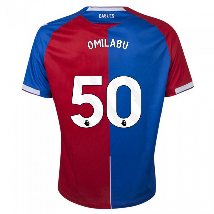 Vaikiškas David Omilabu #50 Raudona Melyna Namų Marškinėliai 2023/24 T-Shirt