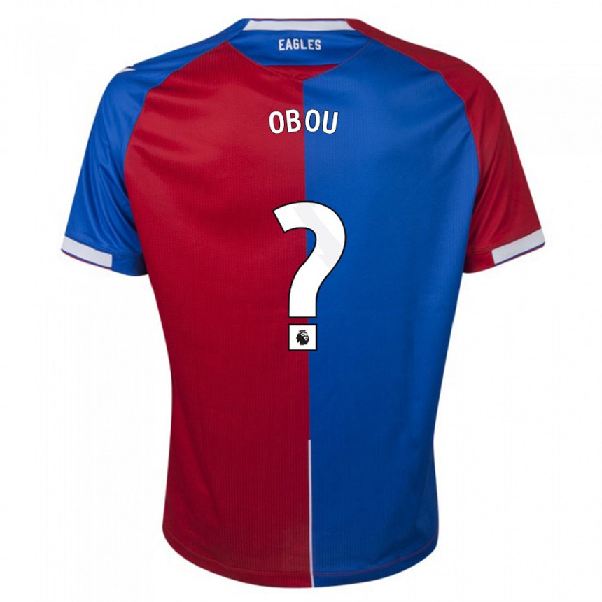 Vaikiškas David Obou #0 Raudona Melyna Namų Marškinėliai 2023/24 T-Shirt