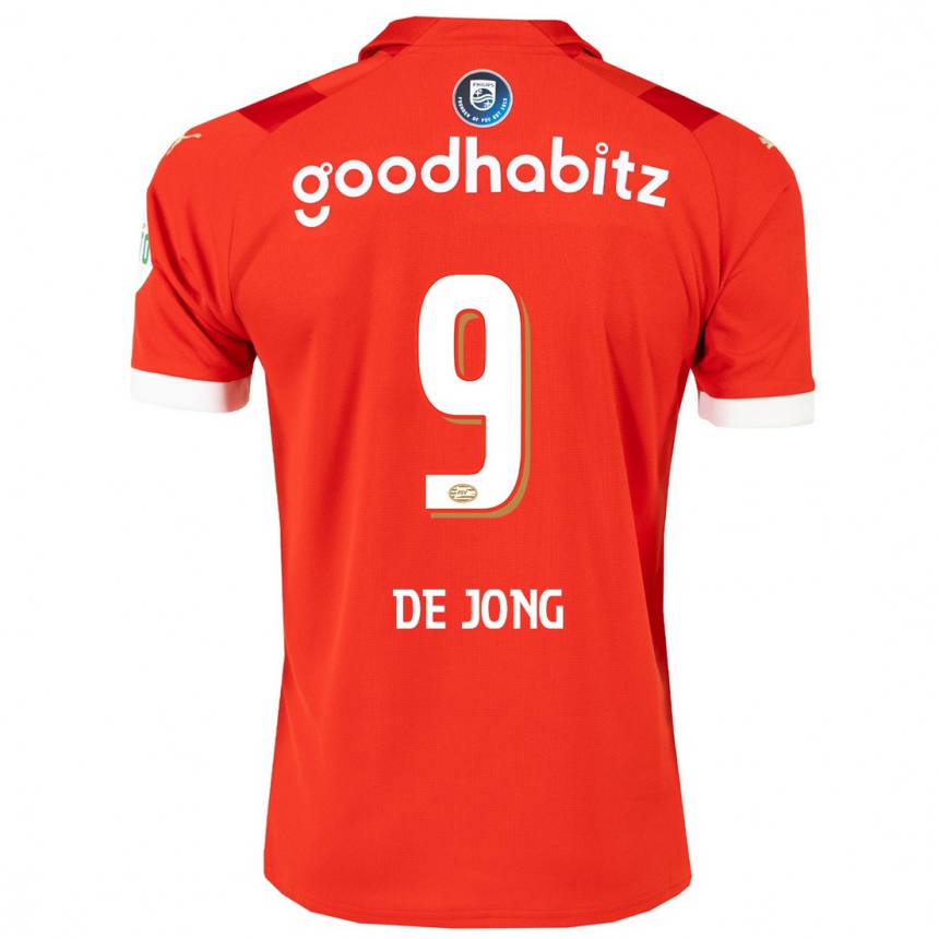 Vaikiškas Luuk De Jong #9 Raudona Namų Marškinėliai 2023/24 T-Shirt