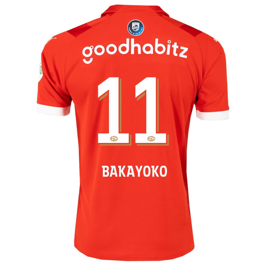 Vaikiškas Johan Bakayoko #11 Raudona Namų Marškinėliai 2023/24 T-Shirt