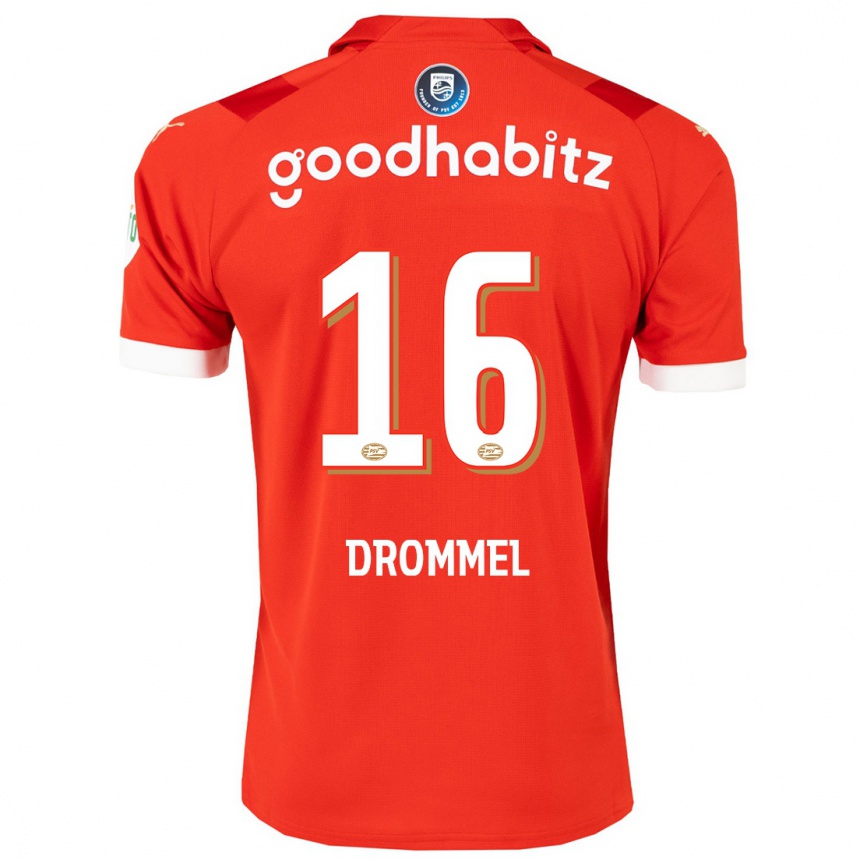 Vaikiškas Joël Drommel #16 Raudona Namų Marškinėliai 2023/24 T-Shirt