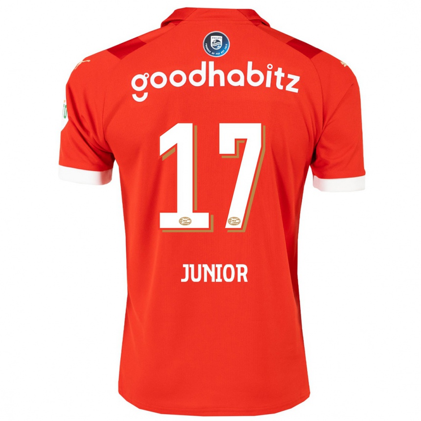 Vaikiškas Mauro Júnior #17 Raudona Namų Marškinėliai 2023/24 T-Shirt