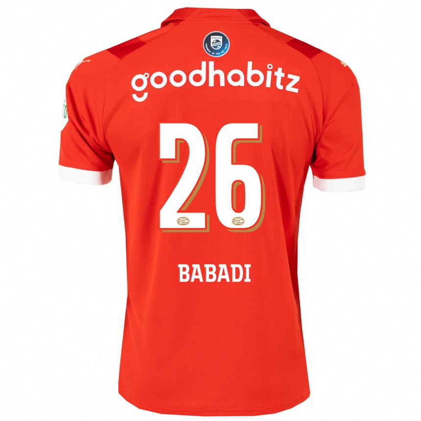 Vaikiškas Isaac Babadi #26 Raudona Namų Marškinėliai 2023/24 T-Shirt