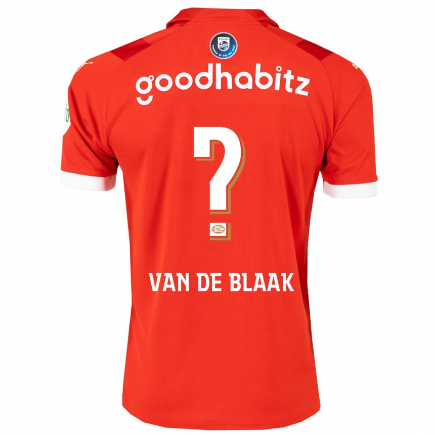 Vaikiškas Emmanuel Van De Blaak #0 Raudona Namų Marškinėliai 2023/24 T-Shirt