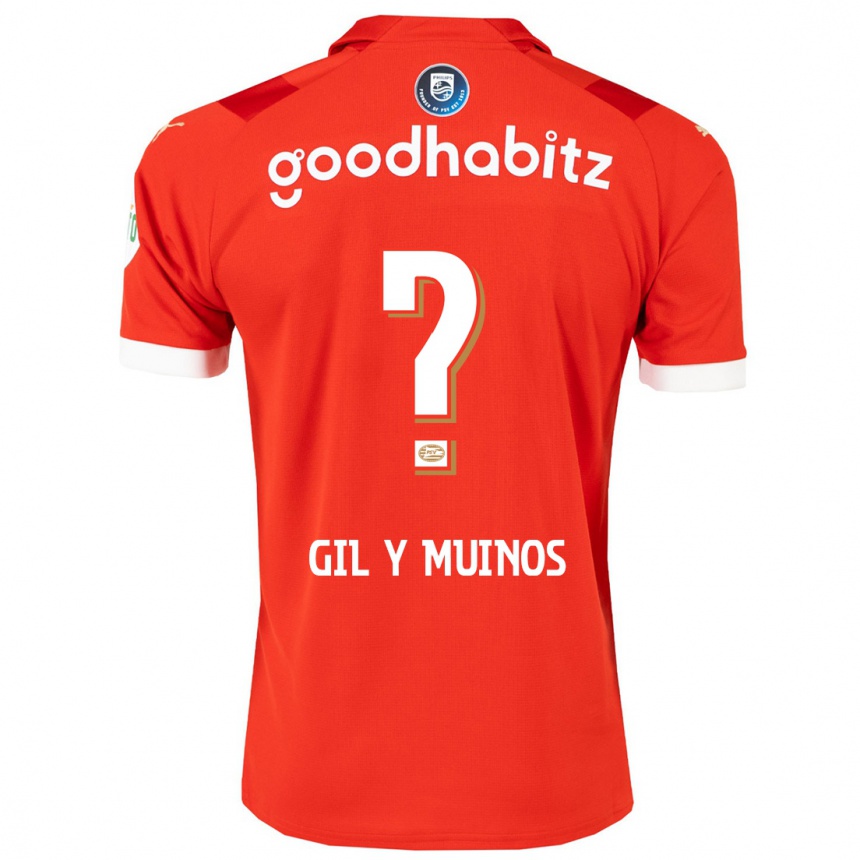 Vaikiškas Yaël Gil Y Muiños #0 Raudona Namų Marškinėliai 2023/24 T-Shirt