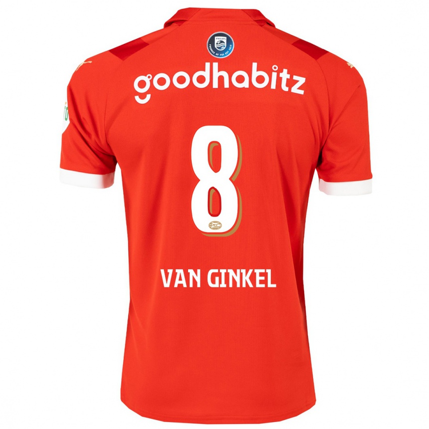 Vaikiškas Marco Van Ginkel #8 Raudona Namų Marškinėliai 2023/24 T-Shirt