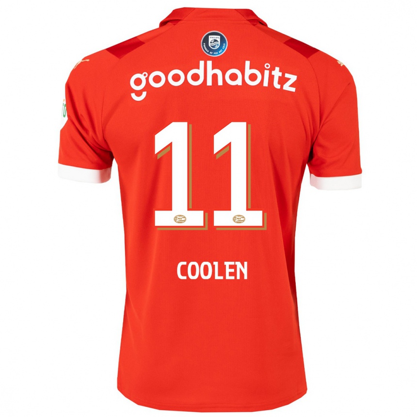 Vaikiškas Nadia Coolen #11 Raudona Namų Marškinėliai 2023/24 T-Shirt