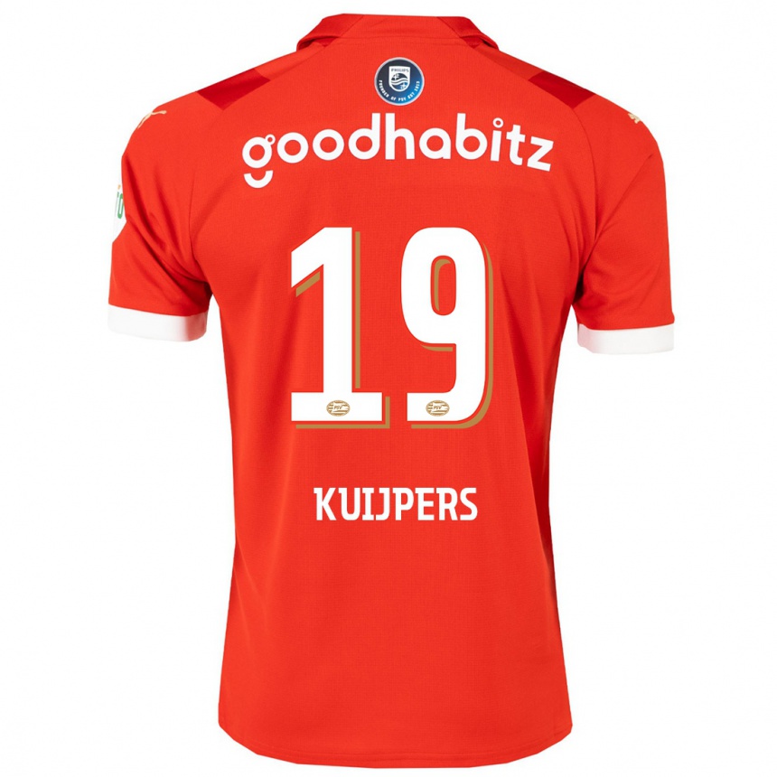 Vaikiškas Jeslynn Kuijpers #19 Raudona Namų Marškinėliai 2023/24 T-Shirt