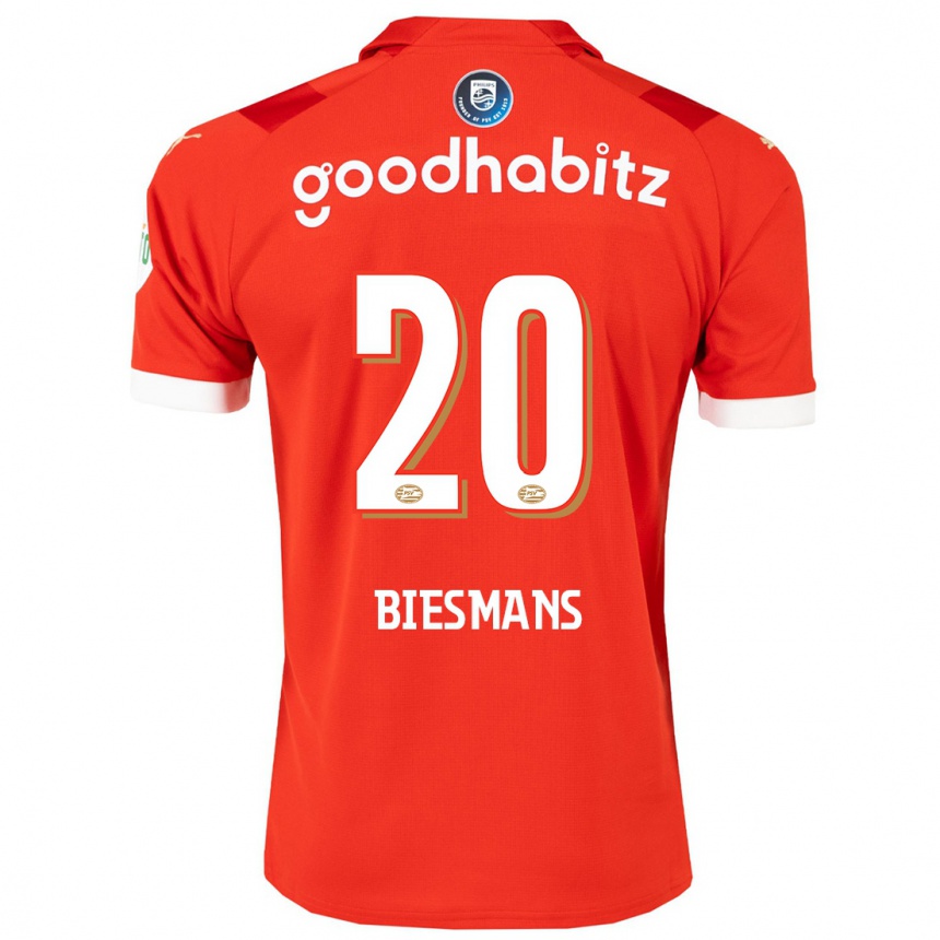 Vaikiškas Julie Biesmans #20 Raudona Namų Marškinėliai 2023/24 T-Shirt