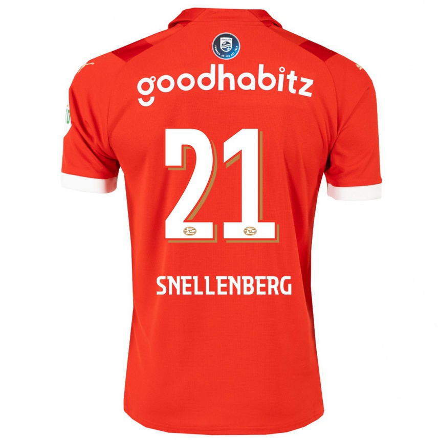 Vaikiškas Maxime Snellenberg #21 Raudona Namų Marškinėliai 2023/24 T-Shirt