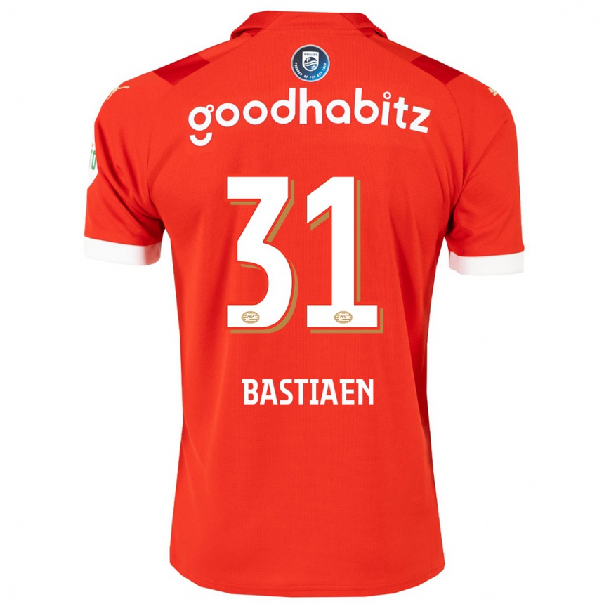 Vaikiškas Femke Bastiaen #31 Raudona Namų Marškinėliai 2023/24 T-Shirt