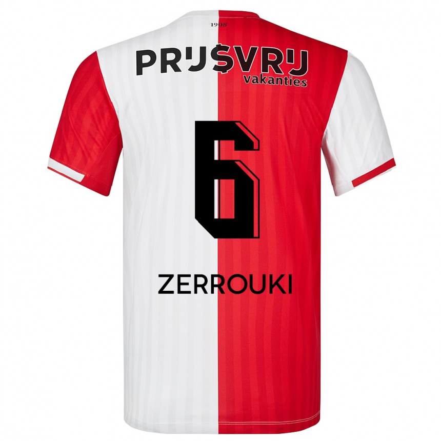 Vaikiškas Ramiz Zerrouki #6 Raudona Balta Namų Marškinėliai 2023/24 T-Shirt