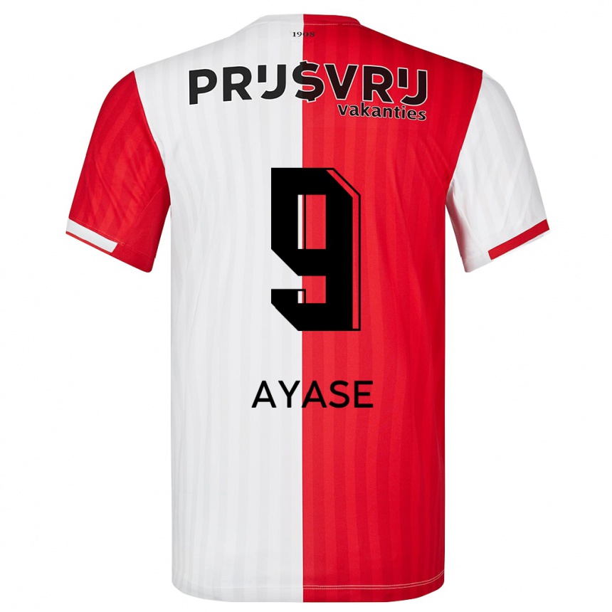 Vaikiškas Ayase Ueda #9 Raudona Balta Namų Marškinėliai 2023/24 T-Shirt