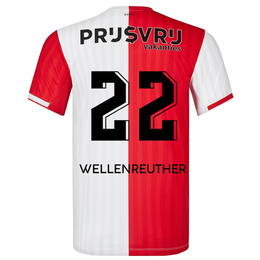 Vaikiškas Timon Wellenreuther #22 Raudona Balta Namų Marškinėliai 2023/24 T-Shirt