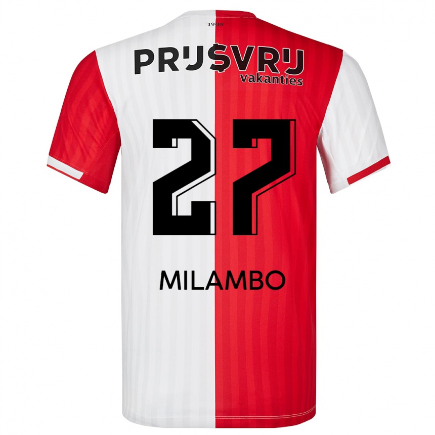 Vaikiškas Antoni Milambo #27 Raudona Balta Namų Marškinėliai 2023/24 T-Shirt