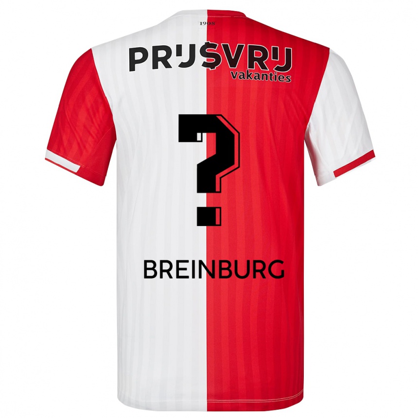 Vaikiškas Rainey Breinburg #0 Raudona Balta Namų Marškinėliai 2023/24 T-Shirt