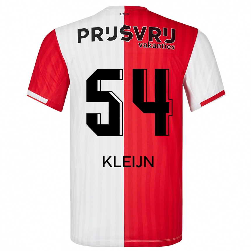 Vaikiškas Mike Kleijn #54 Raudona Balta Namų Marškinėliai 2023/24 T-Shirt