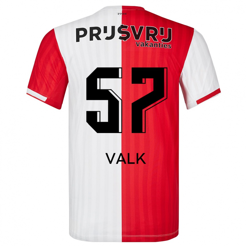 Vaikiškas Sem Valk #57 Raudona Balta Namų Marškinėliai 2023/24 T-Shirt