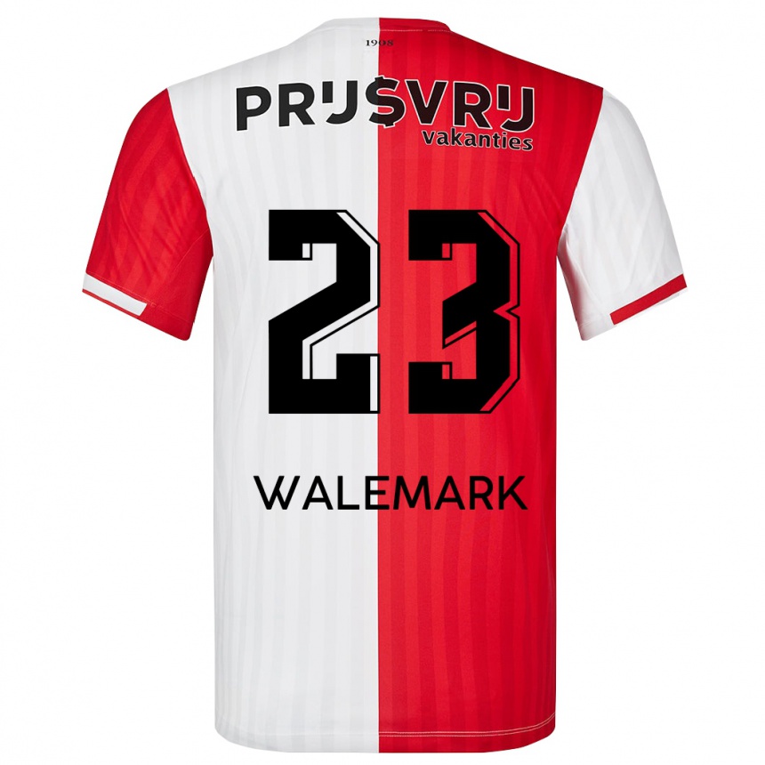 Vaikiškas Patrik Walemark #23 Raudona Balta Namų Marškinėliai 2023/24 T-Shirt