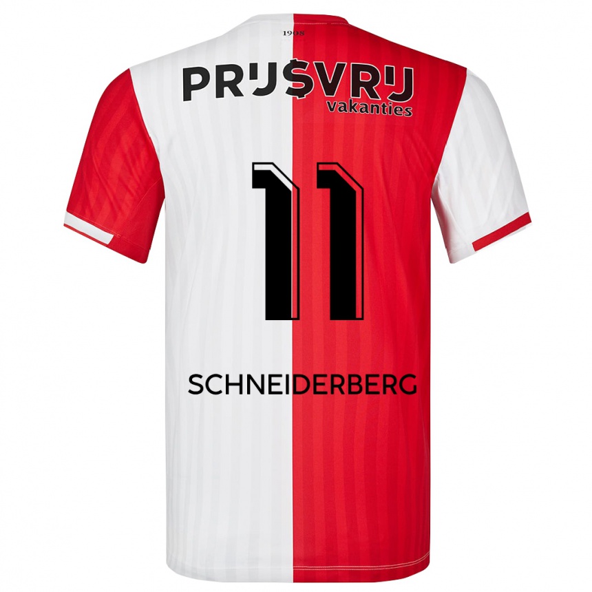 Vaikiškas July Schneiderberg #11 Raudona Balta Namų Marškinėliai 2023/24 T-Shirt