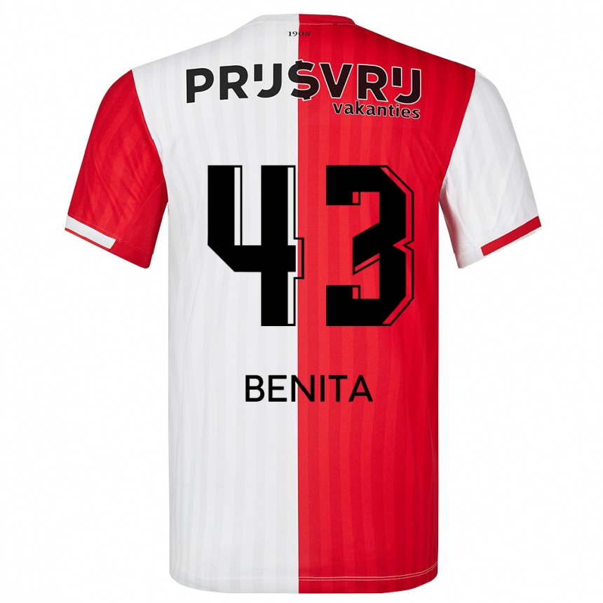 Vaikiškas Mimeirhel Benita #43 Raudona Balta Namų Marškinėliai 2023/24 T-Shirt