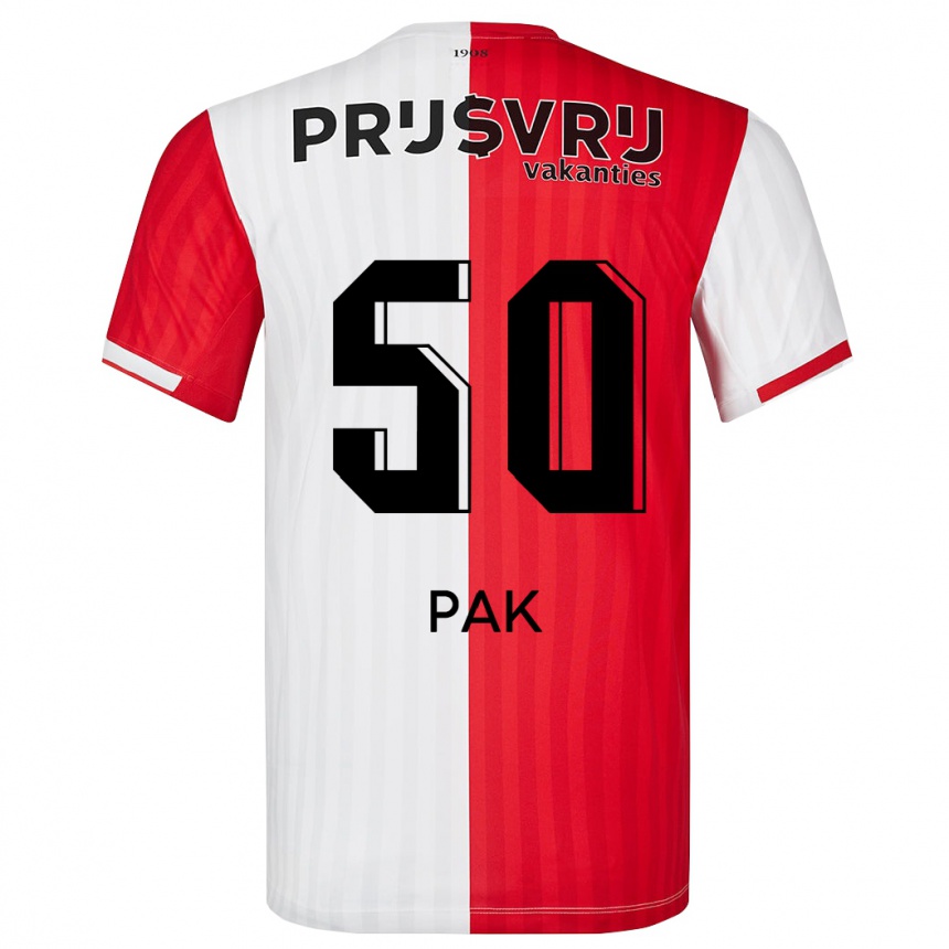 Vaikiškas Sam Pak #50 Raudona Balta Namų Marškinėliai 2023/24 T-Shirt