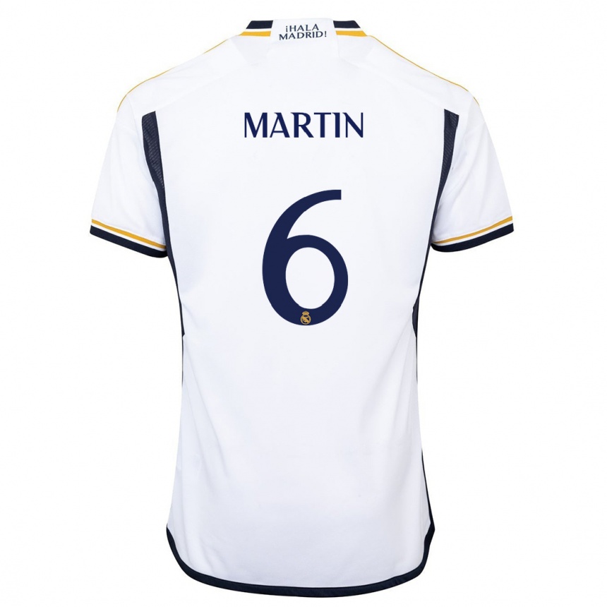 Vaikiškas Mario Martin #6 Baltas Namų Marškinėliai 2023/24 T-Shirt