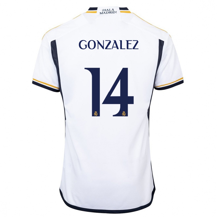 Vaikiškas David González #14 Baltas Namų Marškinėliai 2023/24 T-Shirt