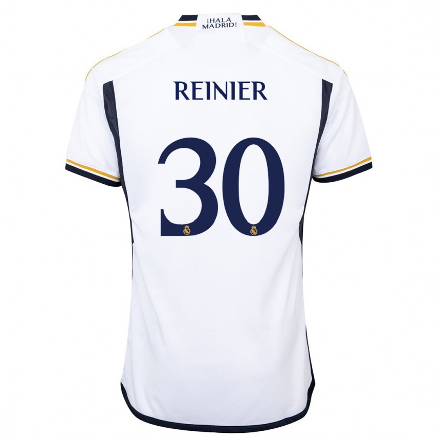 Vaikiškas Reinier #30 Baltas Namų Marškinėliai 2023/24 T-Shirt