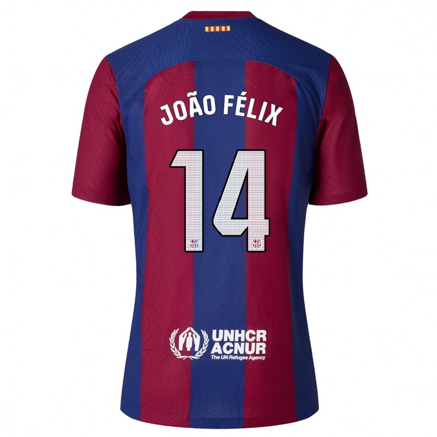 Vaikiškas Joao Felix #14 Raudona Melyna Namų Marškinėliai 2023/24 T-Shirt