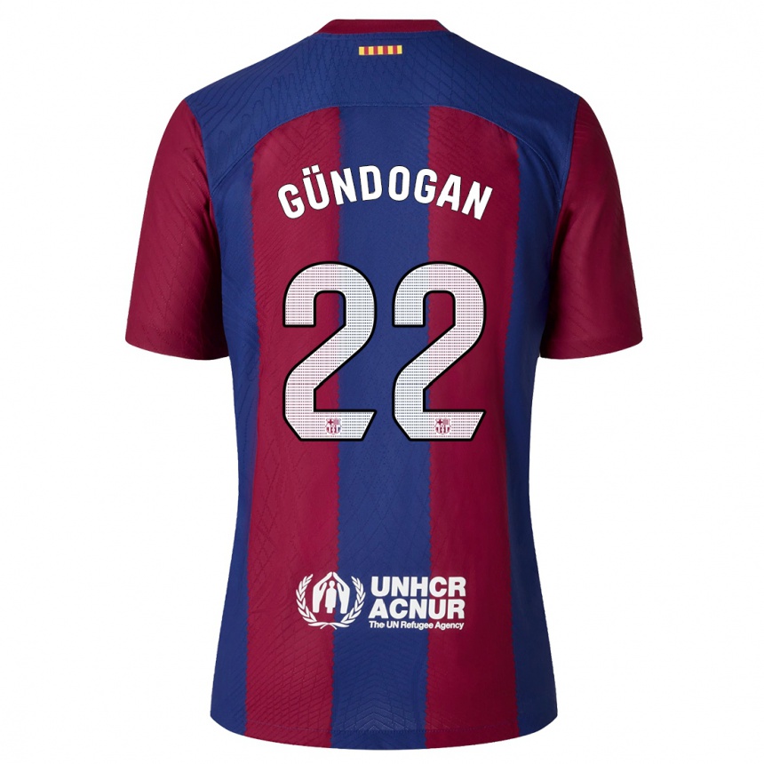 Vaikiškas Ilkay Gundogan #22 Raudona Melyna Namų Marškinėliai 2023/24 T-Shirt